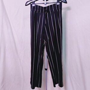 Zac & Rachel Black White Red Pinstripe Pull-On Stretch Dress Pants | Women’s M O